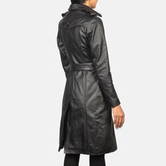 Onyx Vale Double Breasted Leather Coat