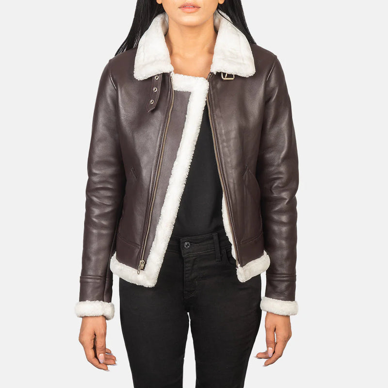Sherilyn Burgundy B-3 Bomber Jacket