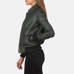 Willow Glen Leather Bomber Jacket