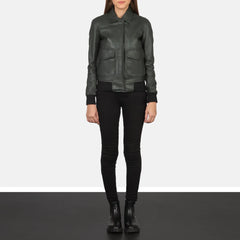 Willow Glen Leather Bomber Jacket