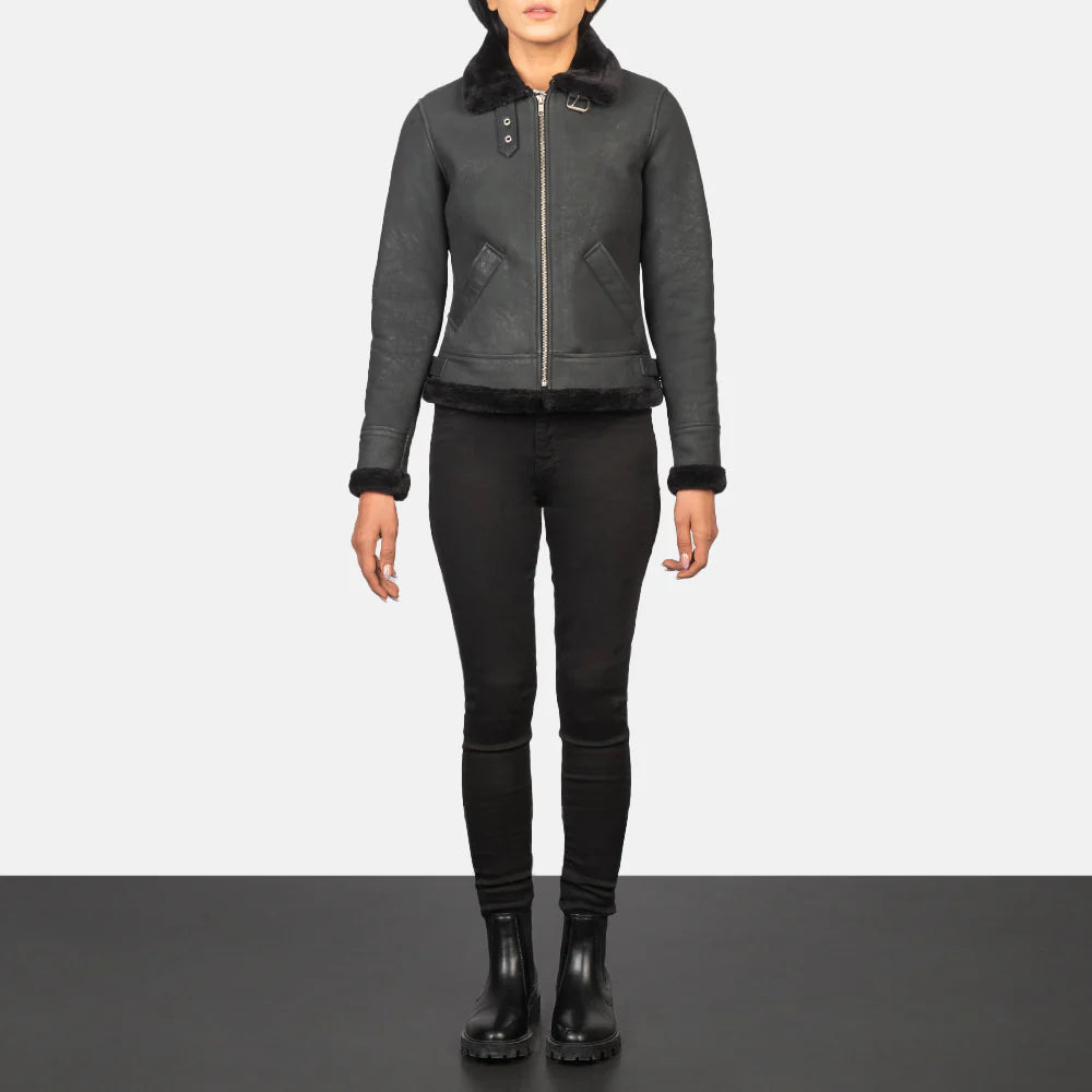 Sherilyn B-3 Distressed Bomber Jacket