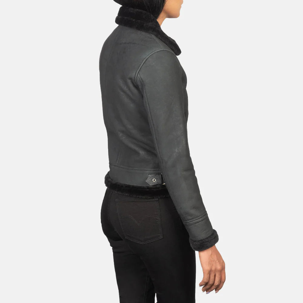 Sherilyn B-3 Distressed Bomber Jacket